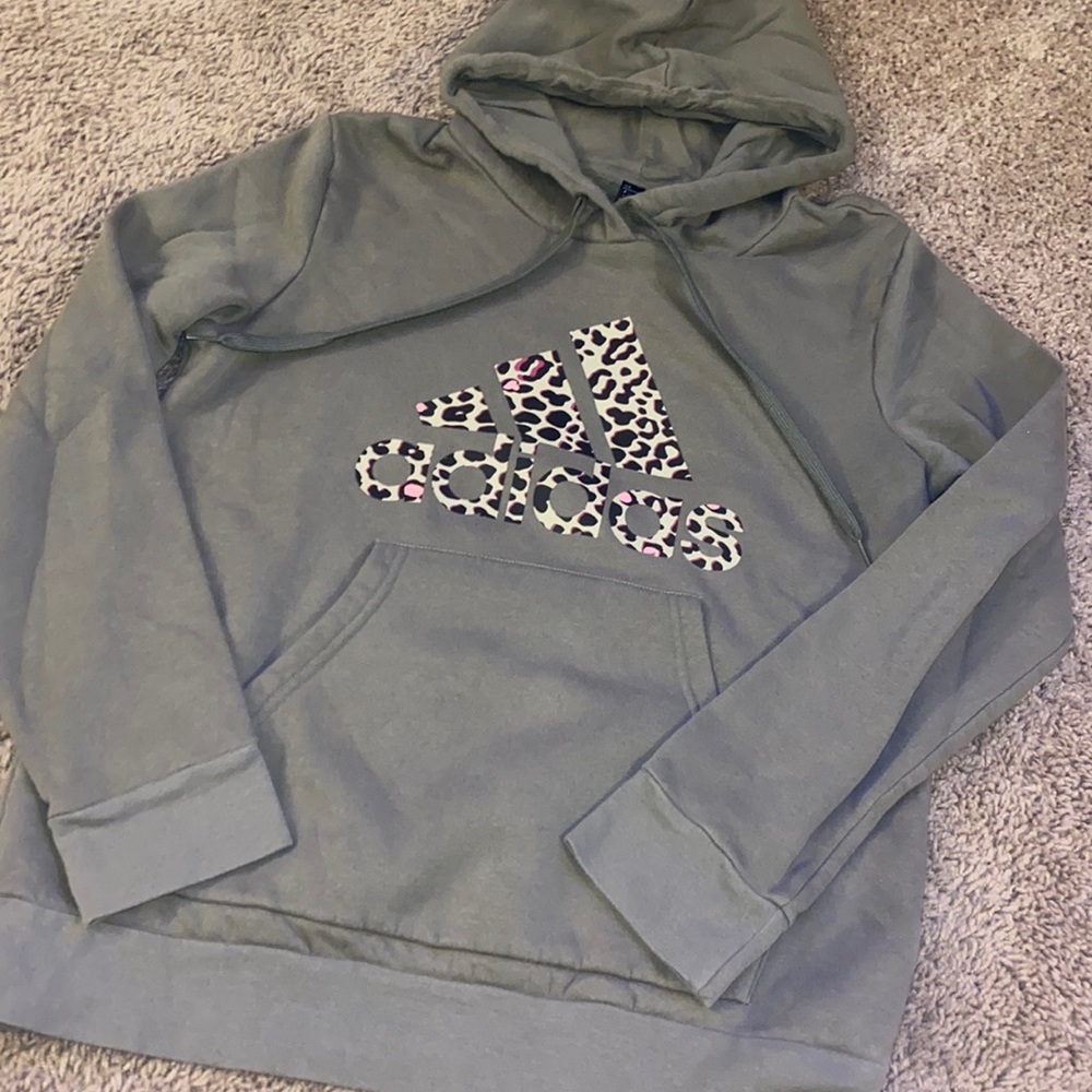 Adidas cheetah print hoodie